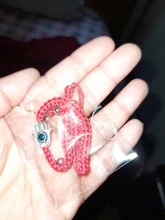 Pulsera trenzada de cordel rojo de la suerte para hombre y mujer, Simple, hecha a mano, azul turco, cuentas de ojo malvado, joyería de amistad