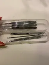 1 Set acné Pin Extractor para espinillas libre de riesgo aguja para espinillas acero inoxidable, espinillas removedor Extractor para espinillas cuidado Facial herramientas