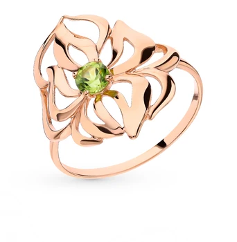 Gold ring with хризолитом sunlight sample 585
Gold ring with хризолитом sunlight sample 585