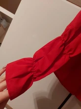 Hirigin-Blusa de Chifón con hombros descubiertos para oficina, camisa Sexy plisada de Color liso para mujer, 2020