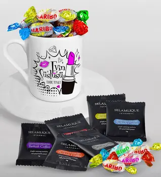 Personalized House Süslüsü Turkish coffee Cup Selamlique Mixed Turkish Coffee House and Haribo Candy Gift Seti-3
Personalized House Süslüsü Turkish coffee Cup Selamlique Mixed Turkish Coffee House and Haribo Candy Gift Seti-3