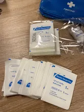 Almohadilla de gasa para primeros auxilios, vendaje impermeable para heridas, bolsas médicas estériles, kit de supervivencia de emergencia, almohadilla de gasa para cuidado de heridas, 50 unids/lote