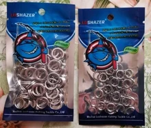 Anillo dividido de acero inoxidable, 50 unids/lote, diámetro de 4mm a 12mm, Conector de doble anillo de pesca resistente