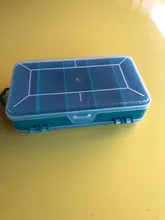 Nuevo 13 redes transparente portátil tornillos caja de almacenamiento doble-lado multifuncional de almacenamiento de plástico herramienta