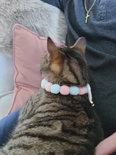 Bola de peluche de Collar para perros y gatos Collar dulce bufanda para perro lindo gatito accesorios Rosa correa para el cuello perrito con perla perro Pug Chihuahua