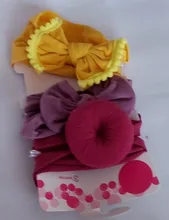 Headbands Hair-Accessories Bows-Knotted Nylon Elastic Newborn Girls Solid-Color Soft