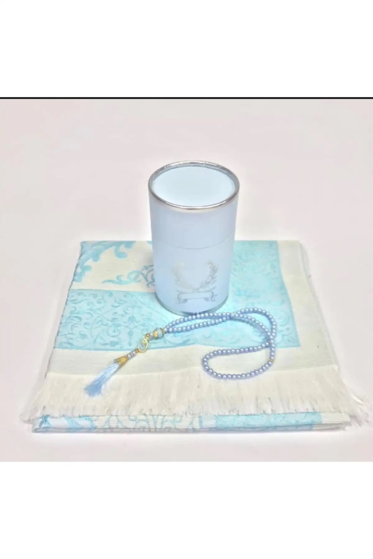 ACCESSORY Boxed Prayer Rug and Rosary islamic gift sijad salat muslim hadiat 'iislamia Blue
ACCESSORY Boxed Prayer Rug and Rosary islamic gift sijad salat muslim hadiat 'iislamia Blue
