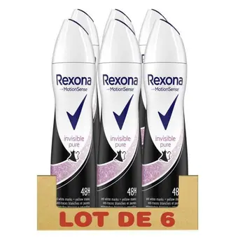 REXONA 6 PCs deodorants Unseen female Pure Anti-Perspirant Spray - 200ml 
REXONA 6 PCs deodorants Unseen female Pure Anti-Perspirant Spray - 200ml