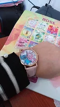 Nuevas de cuero puntada relojes de las mujeres reloj de cuarzo reloj de pulsera de dibujos animados chico regalo
