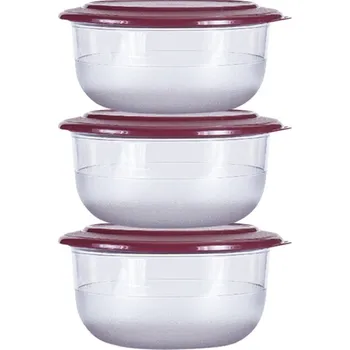 Tupperware Crystal Burgundy Bowl 3'lü Set
Tupperware Crystal Burgundy Bowl 3'lü Set
