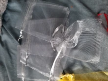 50 unids/lote 5x7cm 7x9cm 9x12cm 10x15cm Cordón de Organza bolsas joyería bolsas de embalaje de caramelo de la boda al por mayor de regalos bolsas