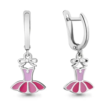 Children earrings AQUAMARINE without inserts Silver 925 
Children earrings AQUAMARINE without inserts Silver 925