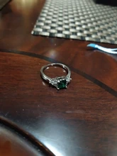 Huitan-anillo de compromiso con Circonia cúbica verde para mujer, sortija, estilo minimalista, sencillo, diseño modesto, para chica