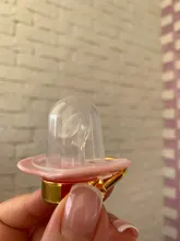 Chupete de bebé con diamantes de imitación, elegante accesorio infantil con brillantes, en color rosa