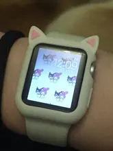 Funda protectora para Apple Watch 4, 5, 6 se, 40mm, 44mm, silicona suave con un dibujo animado, orejas de gato, iWatch Series 3, 2, 42mm y 38mm