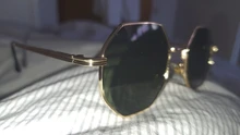 Sunglasses Vintage Retro Women Goggles Frame Lens Driver's Polygon Round Small Luxury