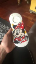 Disney-Calcetines de algodón para niña, medias invisibles de tobillo de Minnie, Mickey, Pato Donald, verano y otoño
