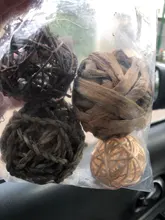 4Pcs Natural Small Animal Activity Chew Toys Rabbits Bird Parrot Play Rattan Balls