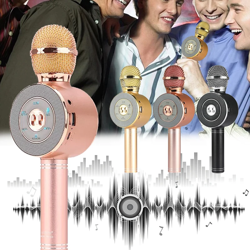 Wireless Bluetooth Condenser Karaoke Microphone Professional Stereo Music Studio Microphone LED LIGHT Mic Pk For Xiaomi IOS
Wireless Bluetooth Condenser Karaoke Microphone Professional Stereo Music Studio Microphone LED LIGHT Mic Pk For Xiaomi IOS