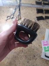 Cepillo de afeitar de piel de jabalí salvaje para hombre, utensilio de limpieza Facial para barbería, herramienta de afeitar con mango