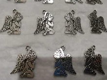 15 unids/lote Ángel plateado plata pulseras encanto colgantes joyería de moda hacer hallazgos DIY hechos a mano encantos I228