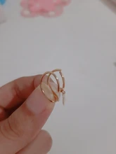 Pendientes geométricos con forma de cruz y hoja de estrella para mujer, aretes, Color dorado, sin Piercing, Clips, joyería