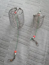 Bait-Feeder Fishing-Lure Aquarium Shrimp-Dry Food-Feeding Cage Crystal Small 1 1PC Stainless-Steel