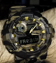 SMAEL-reloj Digital militar de cuarzo para hombre, reloj Masculino deportivo, resistente al agua, con diseño de camuflaje
