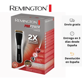 Remington Hair Clipper Pro Power Titanium HC7130 - Pro Power motor, titanium blades, adjustable combs (1-42mm), autonomy 60 min,
Remington Hair Clipper Pro Power Titanium HC7130 - Pro Power motor, titanium blades, adjustable combs (1-42mm), autonomy 60 min,