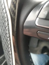 D forma O forma protector para volante de coche antideslizante de cuero de la PU para el POLO GOLF 7 Scirocco Suzuki Swift Nissan Rogue de alta calidad