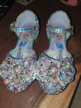 Disney nuevos niños fiesta sandalias de cuero de las niñas PU de tacón alto zapatos infantiles para niñas zapatos de vestido de baile, sandalias