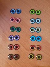 24 unids/lote 14mm Blyth muñeca ojos de Chips de vidrio delgado pupila ojo DIY accesorios BT109