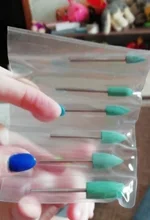 HYTOOS 6 unids/set del clavo de silicona brocas 3/32 Rotary Burr manicura Bits accesorios de taladro Dental y pedicura herramientas de pulido