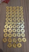 50 unids/set fortuna y tesoro dinero moneda agujero cuadrado Chip moneda galjanoplastia de la aleación de dragón y Phoenix para accesorios para juegos de mesa