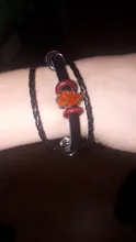 Pulsera clásica de Anime con cuentas de madera, brazalete de cuero multicapa, envoltura negra Punk, accesorios para Cosplay