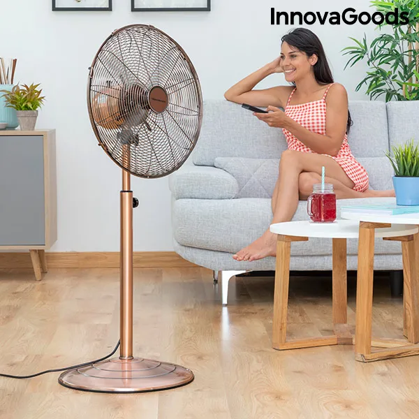 Автономный Медный Ретро Вентилятор InnovaGoods Ø 40 см 55 Вт | Бытовая техника