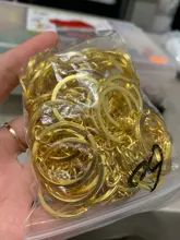 20 unids/lote llavero Chapado en 6 colores 50mm largo partido redonda llaveros al por mayor