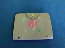 Tarjetero de piel sintética con 20 Bits para hombre y mujer, Tarjetero con patrón de Arte de dibujos animados