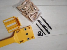 Plantilla de plástico ABS para perforación de madera con 3 orificios, plantilla de pasador rápido para taladrar madera, con orificios de 3 medidas, 6, 8 y 10mm, perforadora de bolsillo, para carpintería