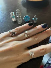 Tocona-Conjunto de 9 anillos bohemios con diseño de Luna y flecha para mujer, Color plata antigua, conjunto de anillos de girasol para mujer, joyería de talla 3304