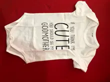 If You Think I Am Cute You Should See My Godmother-Body divertido para bebé recién nacido, Body de manga corta para bebé, niño y niña, ropa de mono