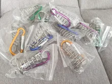 Clavija de cubierta de pulpo con ganchos de mosquetón, Gancho de cuerda duradera con hebilla para carpa, para acampar y senderismo, En forma de espiral primavera