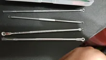 ATOMUS 4 unids/set eliminación de acné agujas de acero inoxidable Facial Blackhead punto grano removedor Extractor herramienta para cuidado de la cara