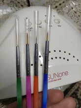 4 unids/set gradiente colorido arte de uñas cepillo de pintura dibujo talla pluma profesional pinceles para Gel UV manicura herramientas