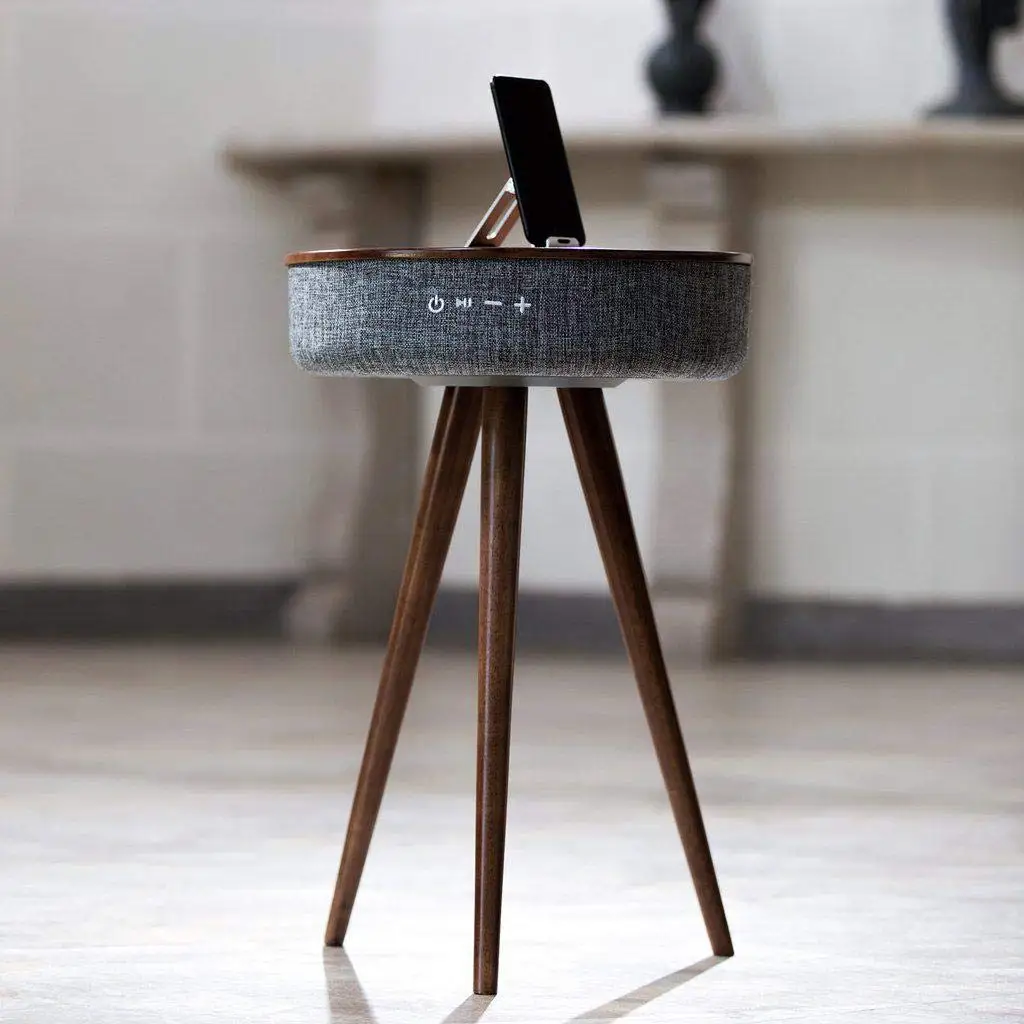 blaupunkt wooden table built in speaker