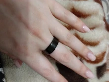 Letdiffery-anillo Simple de 8mm para hombre, anillos de dijes suaves de acero inoxidable negro, envío directo