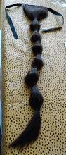 HOUYAN-Cola de Caballo larga de burbuja para mujer, linterna negra, coleta con cordón, accesorios para el cabello, coleta sintética a la moda