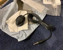 Mini 3,5mm micrófono externo de tipo pasta con cable micrófono de Audio de coche para ordenador portátil DVD Radio Estéreo reproductor altavoz de reunión