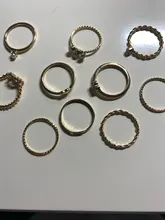Tocona-anillos de lujo con piedra de cristal transparente y corazón para mujer, joyas de boda geométricas con perla hueca giratoria, accesorios de joyería 9015