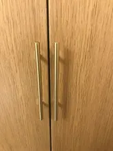 KAK-perillas de manija recta para puerta de cocina, manijas de acero inoxidable doradas de 2 ~ 20, 10mm de diámetro, para muebles